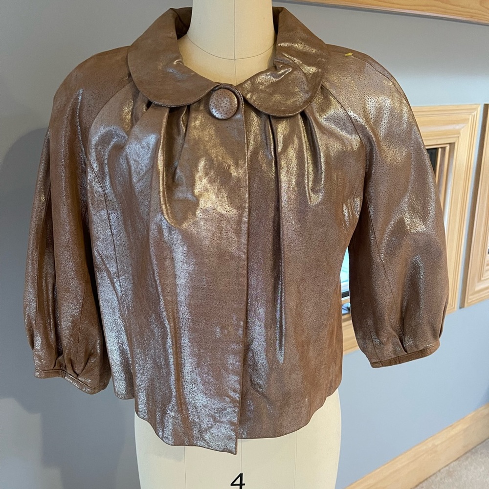 Live A Little Metallic Leather Jacket